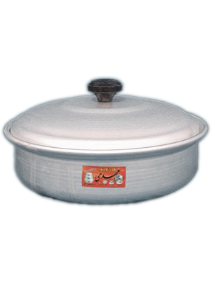 تابه آلومینیومی ساده، بدونه دسته (لب پیچ) سایز 45