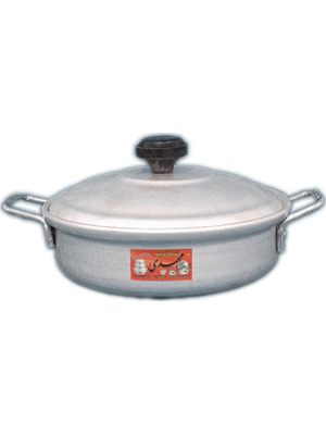 تابه آلومینیومی ساده، دسته استیل سایز 33