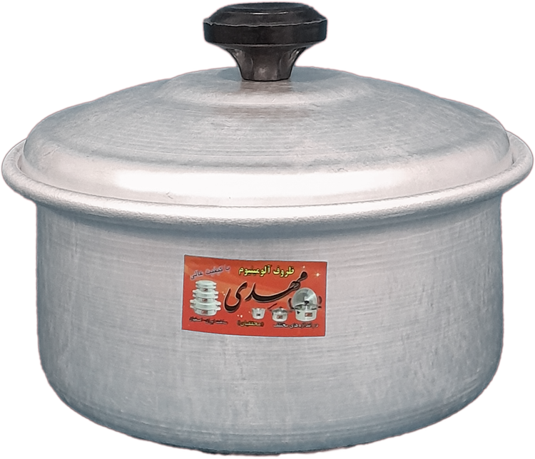 قابلمه آلومینیومی ساده، بدونه دسته (لب پیچ) سایز 30