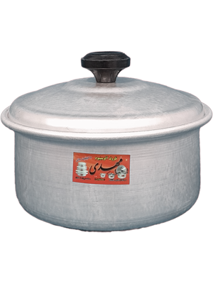 قابلمه آلومینیومی ساده، بدونه دسته (لب پیچ) سایز 33